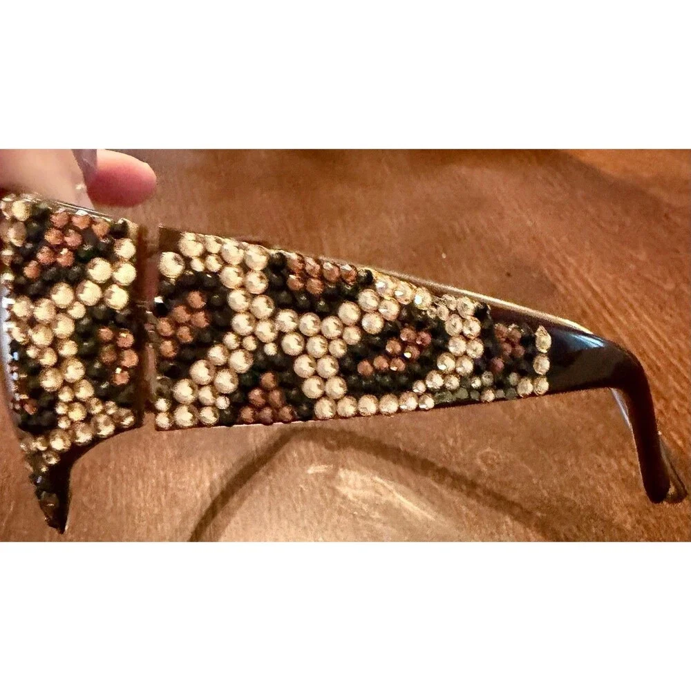 Jimmy Crystal GL888 Sunglasses Swarovski Crystal Leopard plastic frame